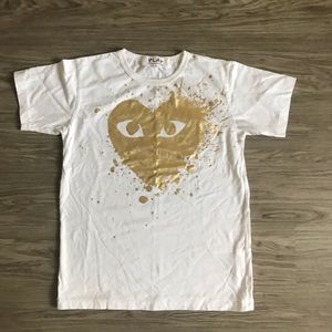 cdg splatter tee